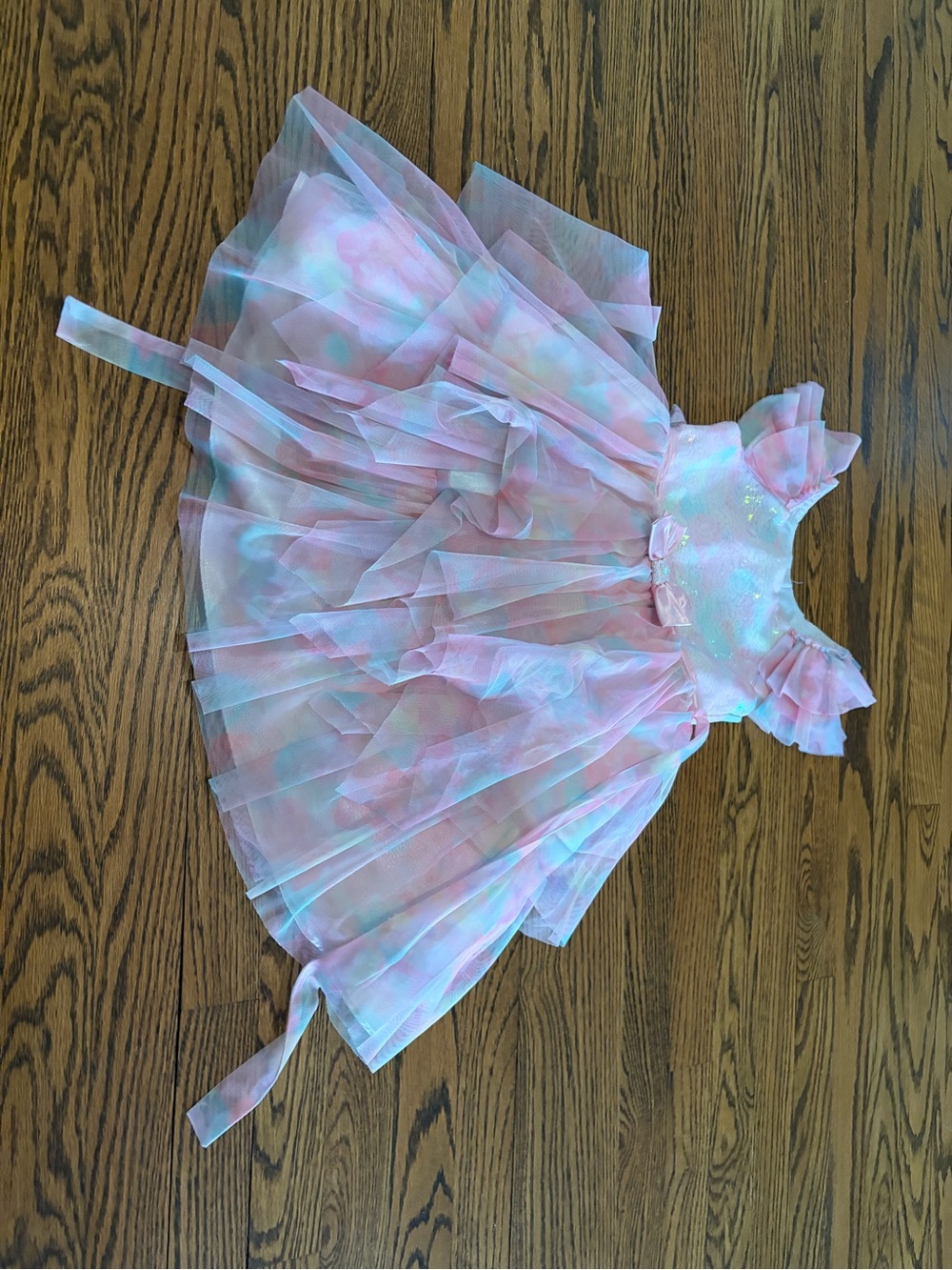 Jona Michelle Pastel Pink & Light Blue Tulle Party Dress for Girls
